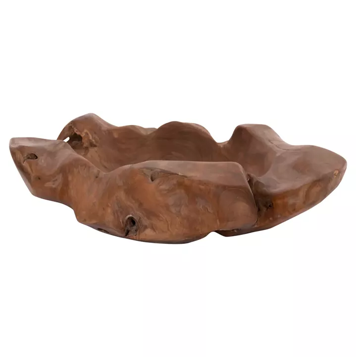 TABLE DECOR BOWL NOKI HM18296 TEAK WOOD--NATURAL COLOR 50x46x10Hcm.