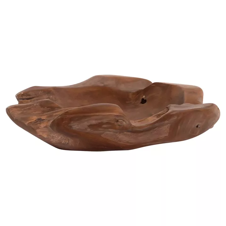 TABLE DECOR BOWL NOKI HM18296 TEAK WOOD--NATURAL COLOR 50x46x10Hcm.