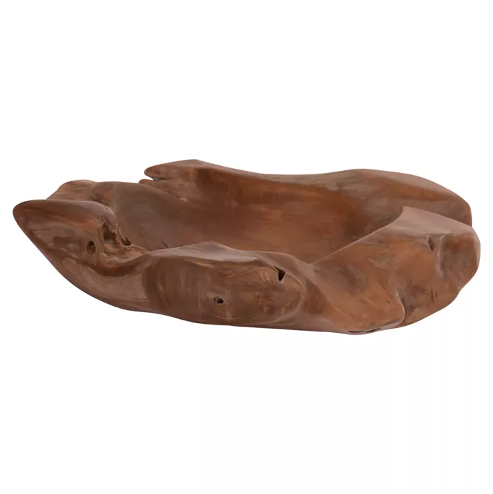 TABLE DECOR BOWL NOKI HM18296 TEAK WOOD--NATURAL COLOR 50x46x10Hcm.