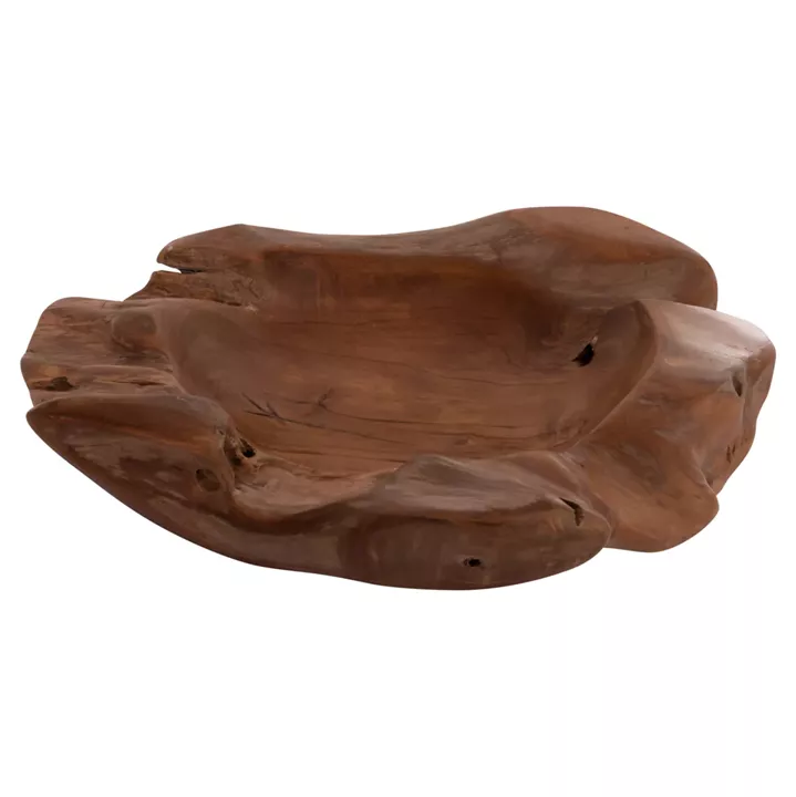 TABLE DECOR BOWL NOKI HM18296 TEAK WOOD--NATURAL COLOR 50x46x10Hcm.