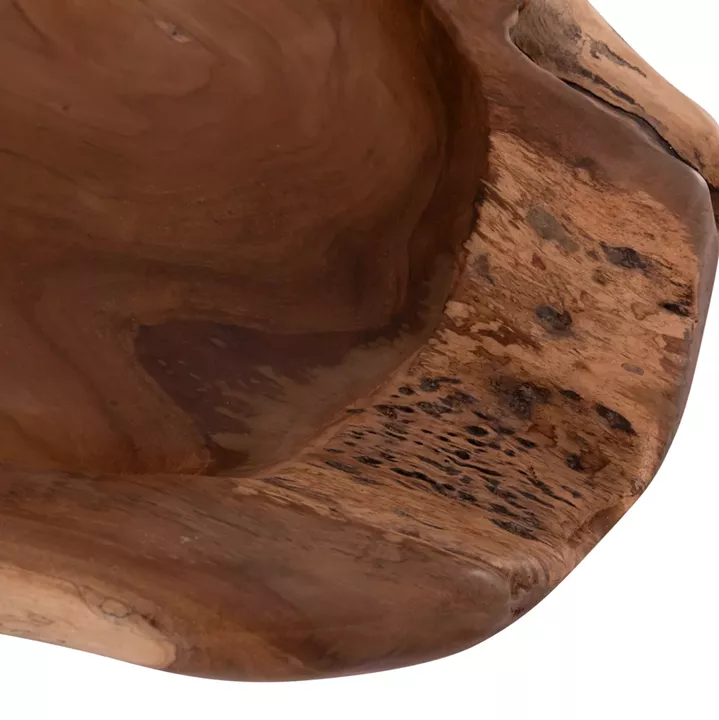 TABLE DECOR BOWL NOKI HM18297 TEAK WOOD--NATURAL COLOR 60x46x15Hcm.