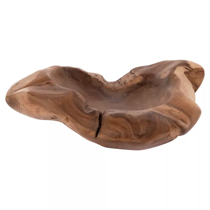 TABLE DECOR BOWL NOKI HM18297 TEAK WOOD--NATURAL COLOR 60x46x15Hcm.