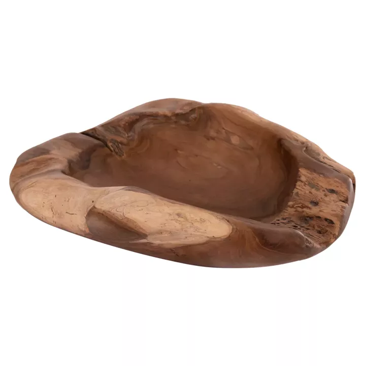 TABLE DECOR BOWL NOKI HM18297 TEAK WOOD--NATURAL COLOR 60x46x15Hcm.