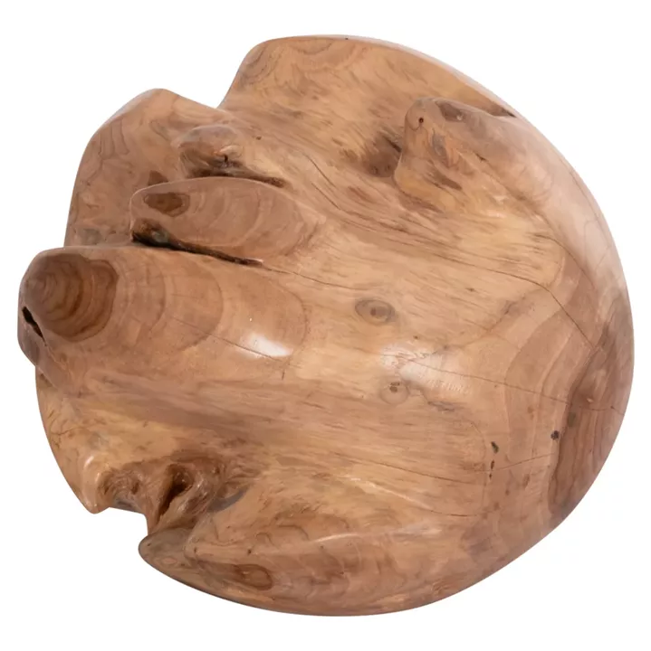 FLOOR DECORATION CLEMOR (S) HM18300 SPHERE MADE OF SOLID TEAK WOOD--NATURAL COLOR Φ30cm.