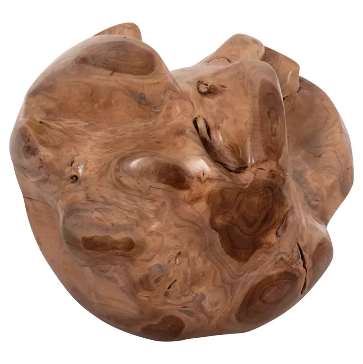 FLOOR DECORATION CLEMOR (S) HM18300 SPHERE MADE OF SOLID TEAK WOOD--NATURAL COLOR Φ30cm.