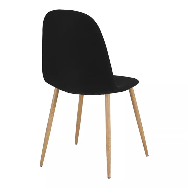 Dining table set of 5 pieces Natali-Bella pakoworld mdf in black-natural color 120x80x76cm