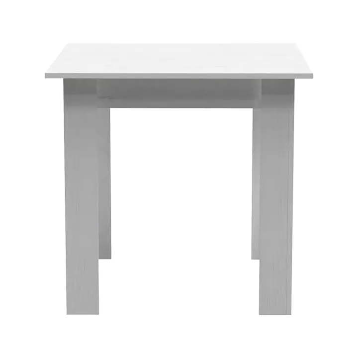 Dining table Manka I-Caron pakoworld set of 3 pieces in white 80x80x77cm