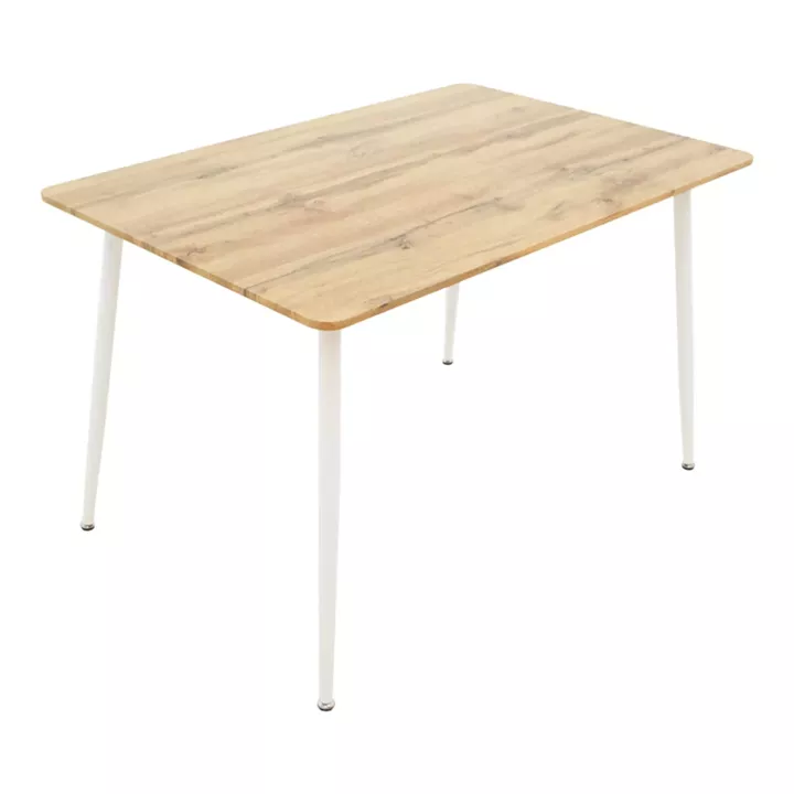 Τραπεζαρία Cuba-Parker pakoworld σετ 5τεμ sonoma-λευκό 120x80x75εκ