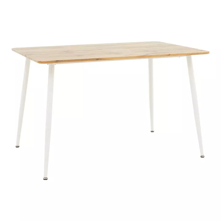 Τραπεζαρία Cuba-Parker pakoworld σετ 5τεμ sonoma-λευκό 120x80x75εκ