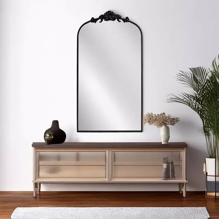 Artekko Dia Μαύρος Μεταλλικός Καθρέπτης Τοίχου (60x3x110)cm
