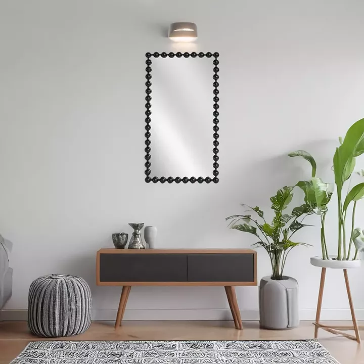 Artekko Dia Μαύρος Μεταλλικός Καθρέπτης Τοίχου (60x4.5x110)cm