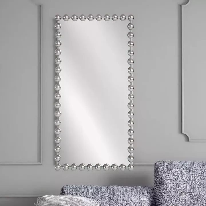 Artekko Dia Ασημί Μεταλλικός Καθρέπτης Τοίχου (75x4.5x160)cm