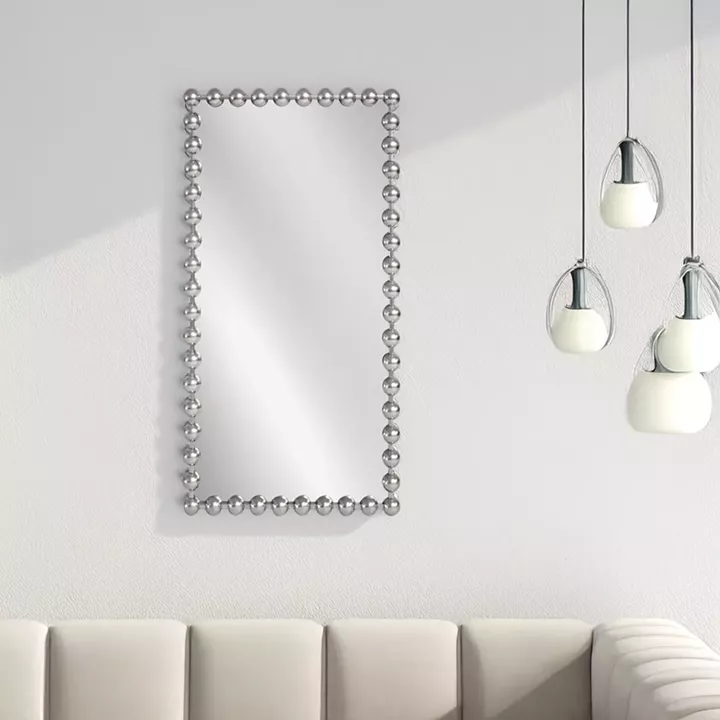 Artekko Dia Ασημί Μεταλλικός Καθρέπτης Τοίχου (75x4.5x160)cm