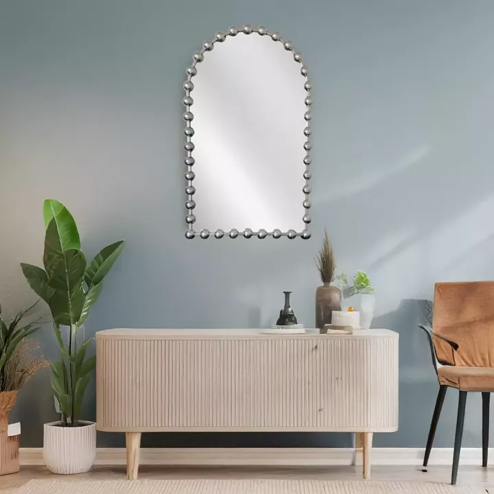 Artekko Dia Ασημί Μεταλλικός Καθρέπτης Τοίχου (61x4.5x100)cm