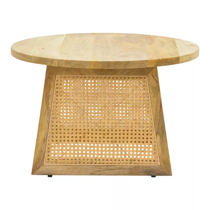 Tamarind pakoworld table mango wood-natural rattan in natural shade Φ65x40cm