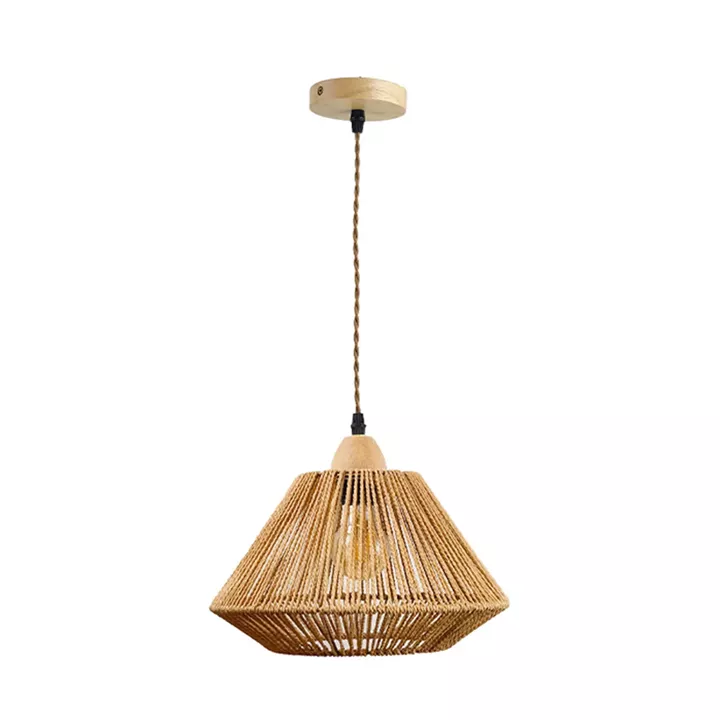 Single-light ceiling lamp Ligua pakoworld metal-rope in natural shade Φ30x22cm
