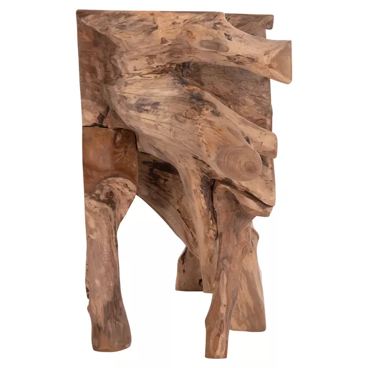 CONSOLE GRIMAL HM18298 TEAK WOOD (ROOT)--NATURAL COLOR 125x46x80Hcm.