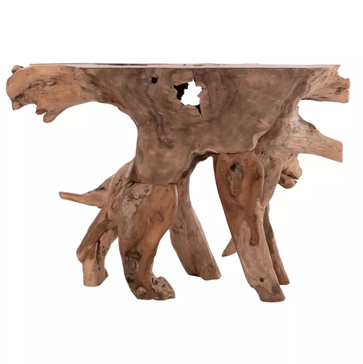 CONSOLE GRIMAL HM18298 TEAK WOOD (ROOT)--NATURAL COLOR 125x46x80Hcm.