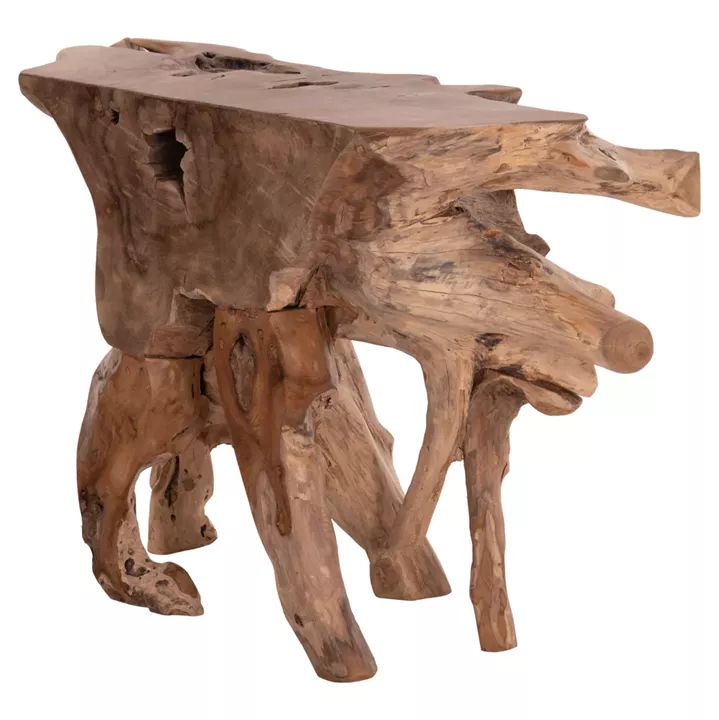 CONSOLE GRIMAL HM18298 TEAK WOOD (ROOT)--NATURAL COLOR 125x46x80Hcm.