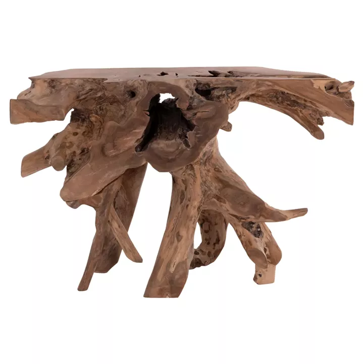 CONSOLE GRIMAL HM18298 TEAK WOOD (ROOT)--NATURAL COLOR 125x46x80Hcm.