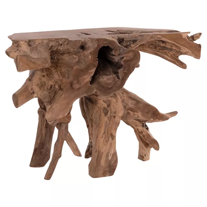 CONSOLE GRIMAL HM18298 TEAK WOOD (ROOT)--NATURAL COLOR 125x46x80Hcm.