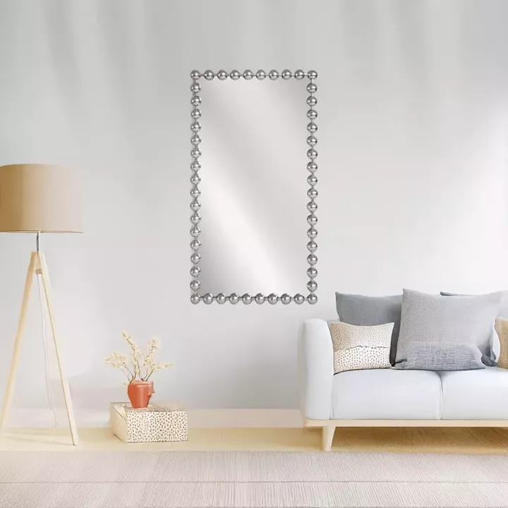 Artekko Dia Ασημί Μεταλλικός Καθρέπτης Τοίχου (70x4.5x130)cm