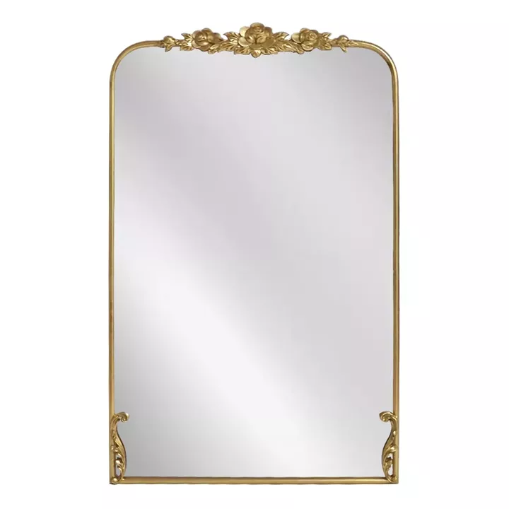 Artekko Dia Χρυσός Μεταλλικός Καθρέπτης Τοίχου (58x3.5x92.5)cm