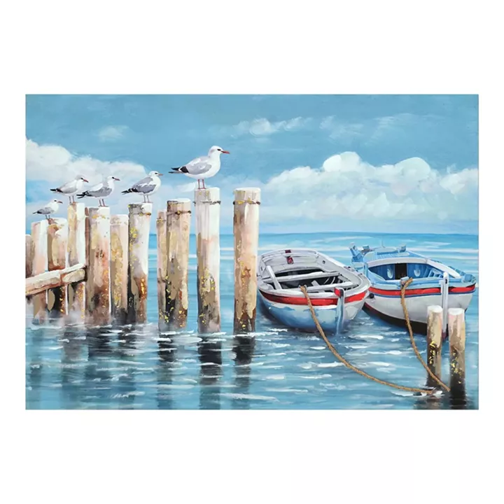 Canvas painting Port Inart 100x3x70cm