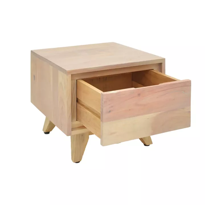 Emira bedside table pakoworld acacia wood in natural shade 40x40x35cm