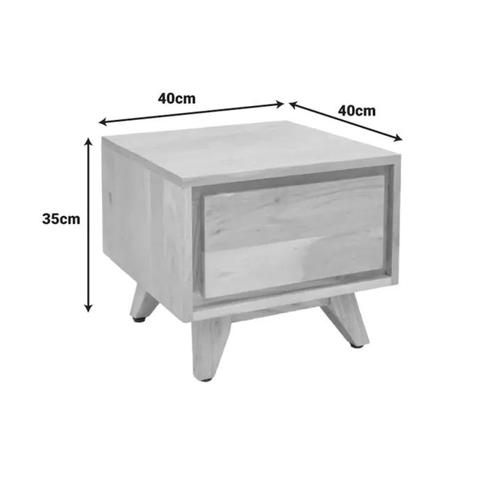 Emira bedside table pakoworld acacia wood in natural shade 40x40x35cm