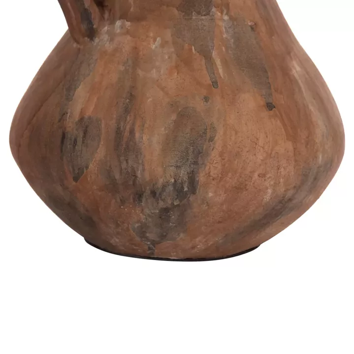 DECORATIVE VASE VERMO HM4399 TERRACOTTA IN BRUSHED BROWN Φ25x28Hcm.