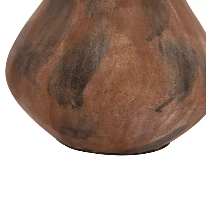DECORATIVE VASE VERMO HM4399 TERRACOTTA IN BRUSHED BROWN Φ25x28Hcm.