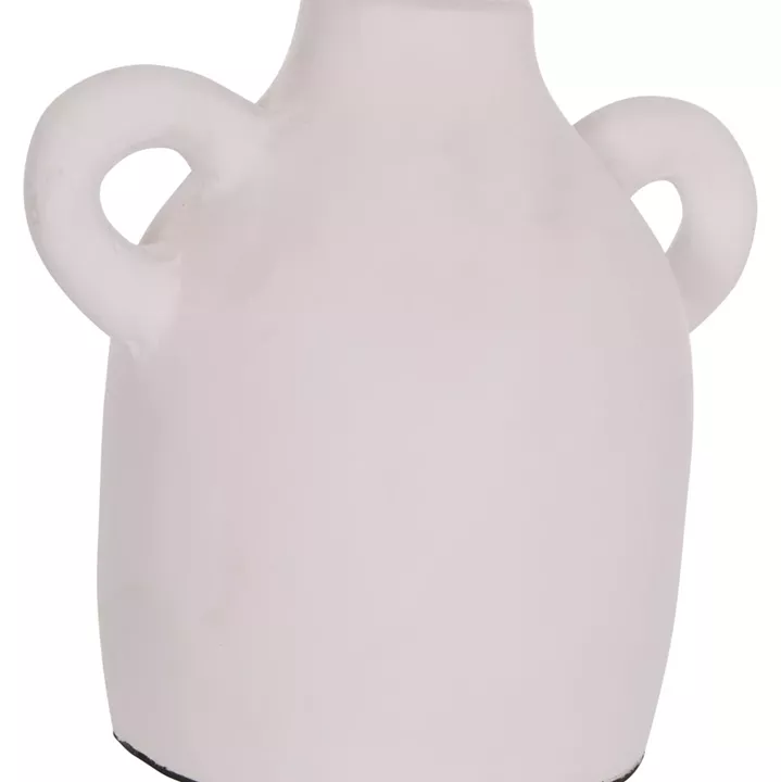 DECORATIVE VASE SERIES CLAYVON HM4407 TERRACOTTA IN WHITE COLOR 20x12x19Hcm.