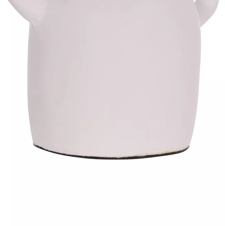 DECORATIVE VASE SERIES CLAYVON HM4407 TERRACOTTA IN WHITE COLOR 20x12x19Hcm.