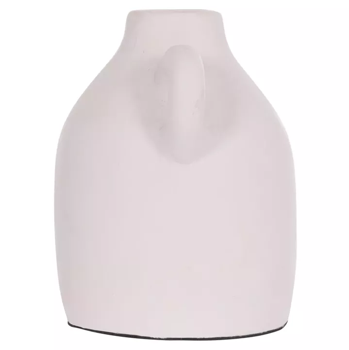 DECORATIVE VASE SERIES CLAYVON HM4407 TERRACOTTA IN WHITE COLOR 20x12x19Hcm.