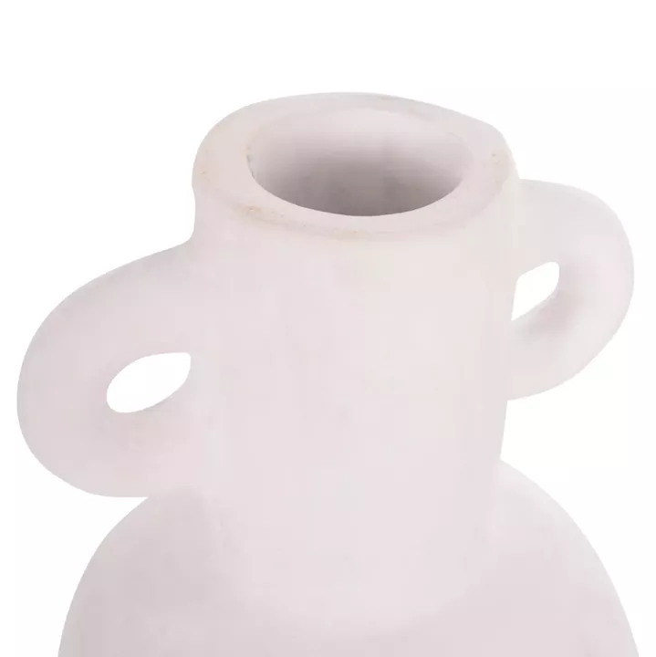 DECORATIVE VASE SERIES CLAYVON HM4406 TERRACOTTA IN WHITE COLOR Φ14x20Hcm.