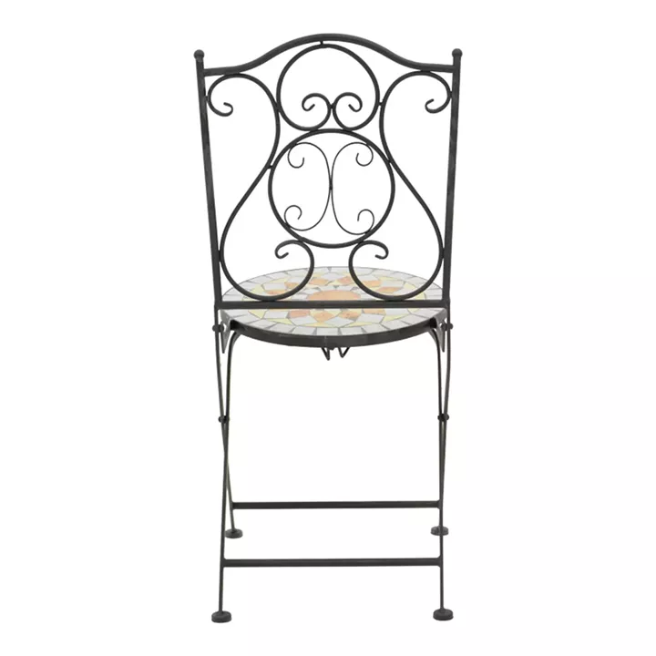 Sellis pakoworld dining set 3pcs mosaic-metal black