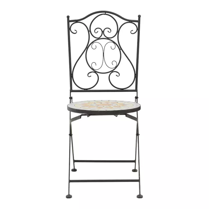 Sellis pakoworld dining set 3pcs mosaic-metal black