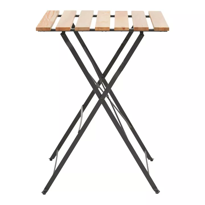 Dining table Pometia pakoworld set of 3 pieces wood-metal