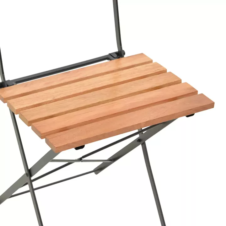 Dining table Pometia pakoworld set of 3 pieces wood-metal