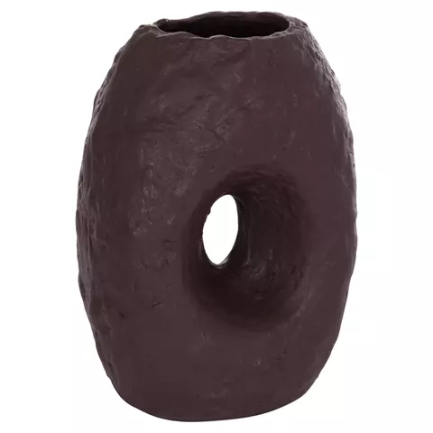 DECORATIVE TABLE VASE NAMENTIS HM4673.07L TERRACOTA IN BROWN COLOR--26.5x16x36.5Hcm.