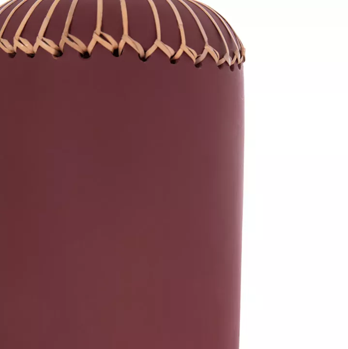 DECORATIVE TABLE VASE LENNOX HM4675.06S TERRACOTA IN MAROON RED--Φ18x33Hcm.