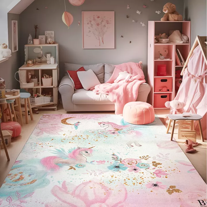 Beauty Home Χαλί παιδικό Fun Art 9588 120x180 Ροζ