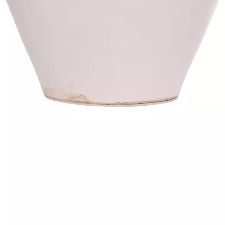 TABLE DECORATIVE VASE (AMPHORA) FEAX HM4676.02L TERRACOTA IN WHITE--35x35x58Hcm.
