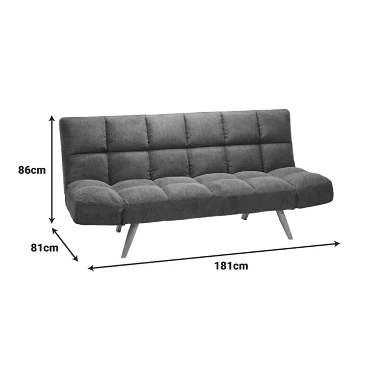 Sofa - bed 3-seater Freddo pakoworld in honey velvet  181x81x86cm