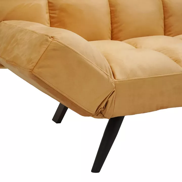 Sofa - bed 3-seater Freddo pakoworld in honey velvet  181x81x86cm