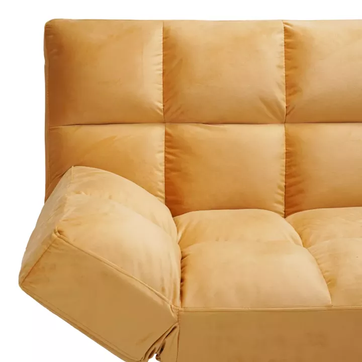 Sofa - bed 3-seater Freddo pakoworld in honey velvet  181x81x86cm