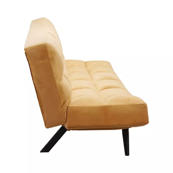 Sofa - bed 3-seater Freddo pakoworld in honey velvet  181x81x86cm
