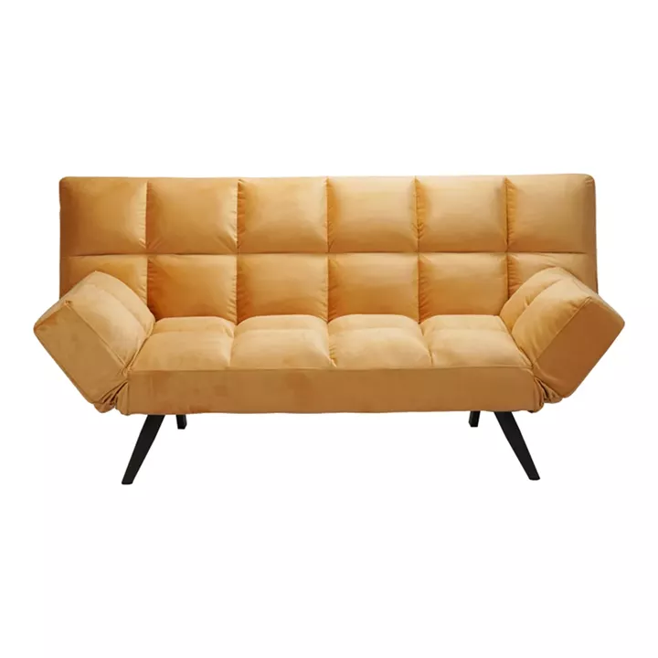 Sofa - bed 3-seater Freddo pakoworld in honey velvet  181x81x86cm