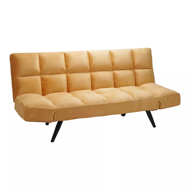 Sofa - bed 3-seater Freddo pakoworld in honey velvet  181x81x86cm